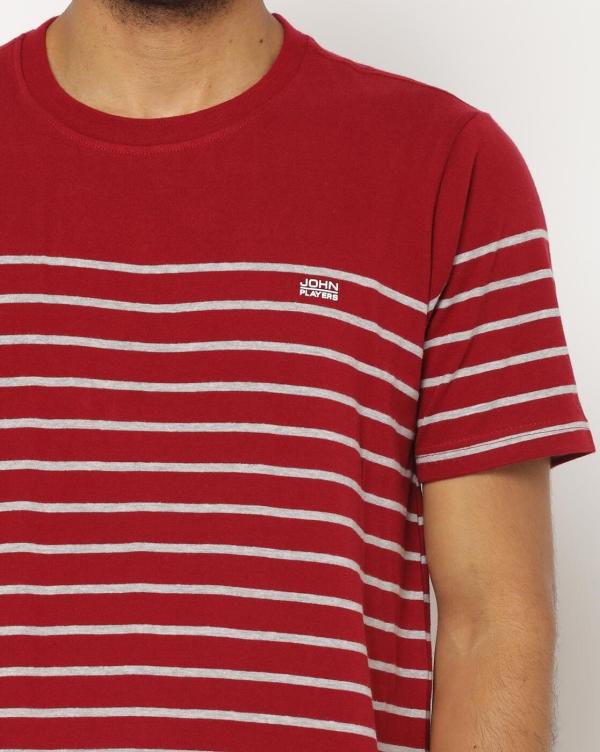 Striped Slim Fit CrewNeck Tshirt JioMart