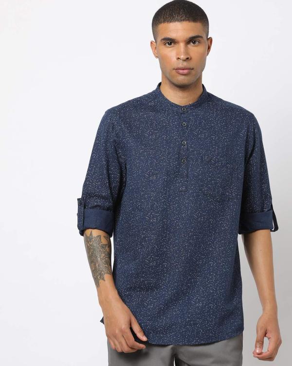 Printed Slim Fit Shirt with Patch Pocket JioMart