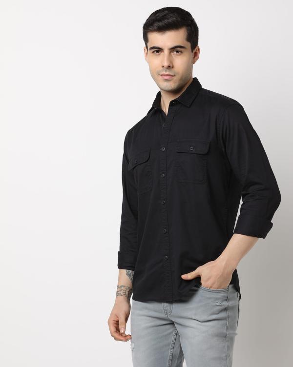 Slim Fit Shirt with Flap Pockets JioMart