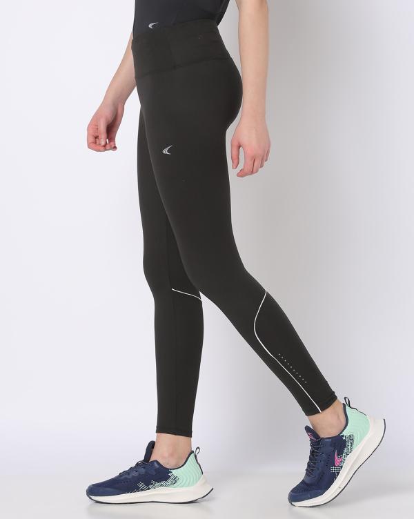Sports Leggings with Reflective Piping JioMart