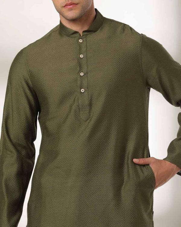 Mandarin Collar Slim Fit Kurta JioMart