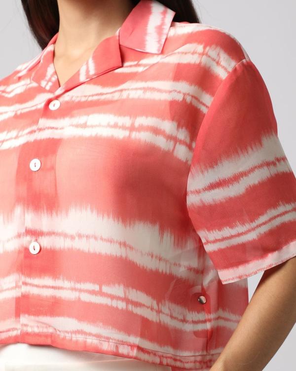 Tie & Dye Shirt with Lapel Collar JioMart