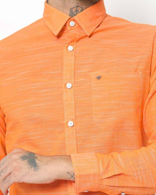 Heathered SpreadCollar Shirt with Patch Pocket JioMart