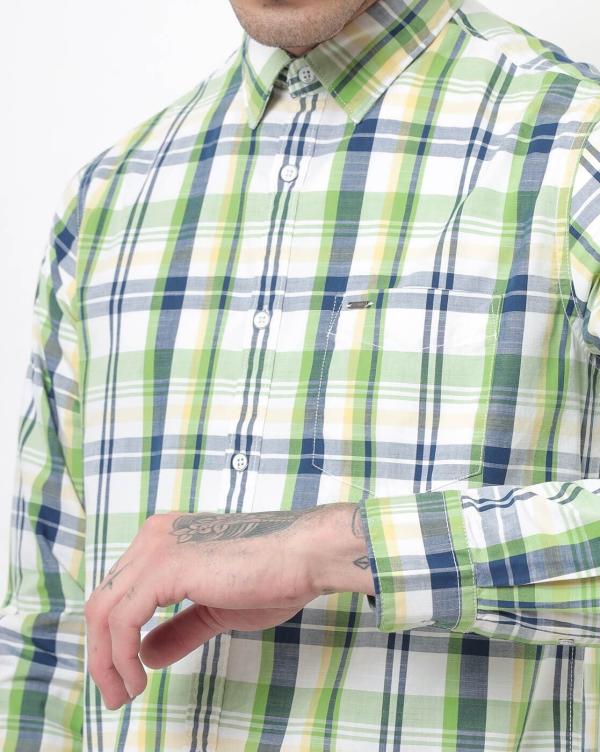 Checked SpreadCollar Shirt with Patch Pocket JioMart