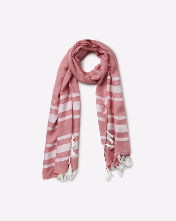 Striped Scarf with Tassels JioMart