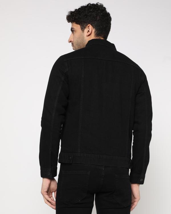 Slim Fit Denim Jacket with Flap Pockets JioMart