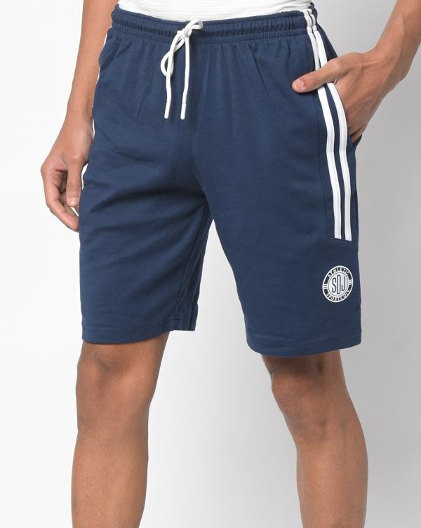 Side Striped Shorts with Drawstring Fastening JioMart