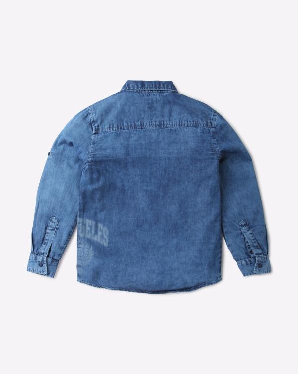 Washed Denim Shirt with Full Sleeves JioMart
