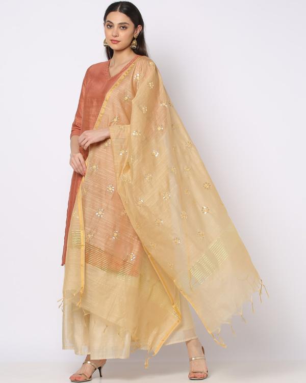 Embellished Dupatta with Tassels JioMart