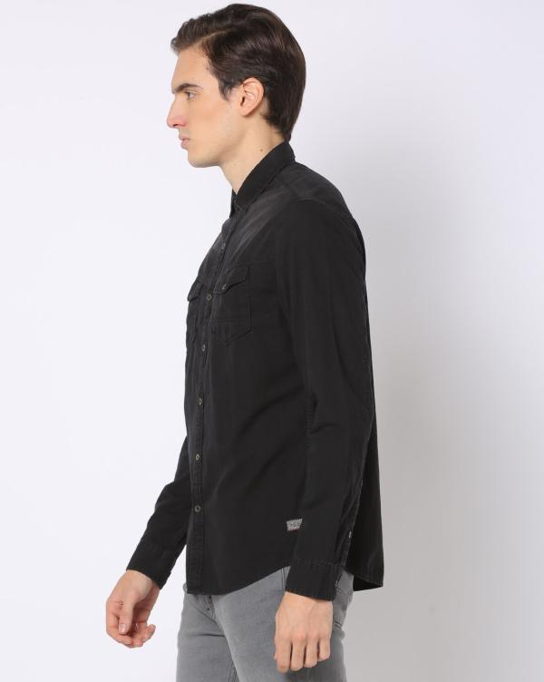 Slim Fit Shirt with Flap Pockets JioMart