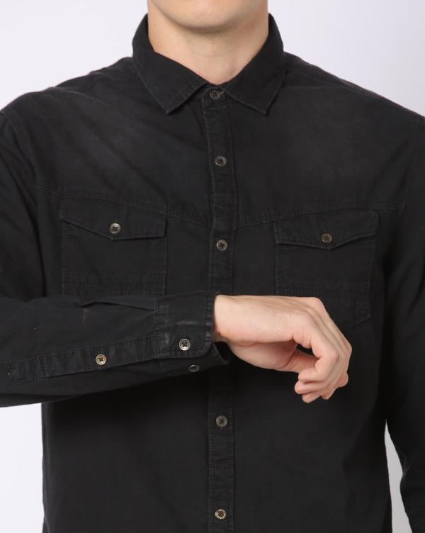 Slim Fit Shirt with Flap Pockets JioMart