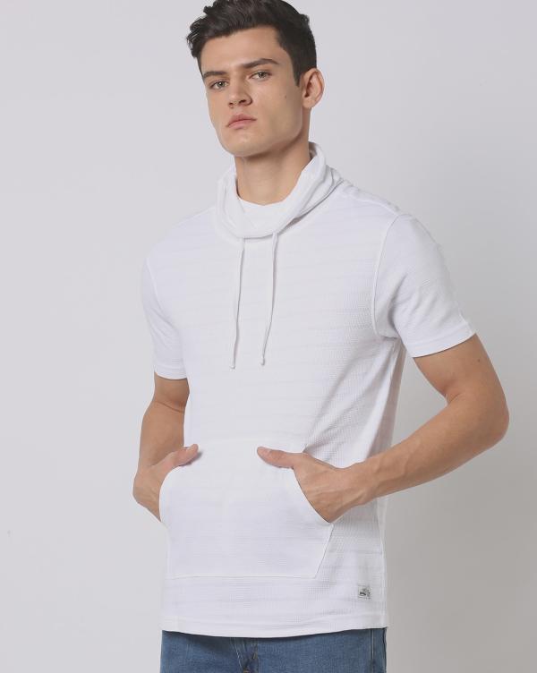 Slim Fit Cowl-Neck T-shirt - JioMart