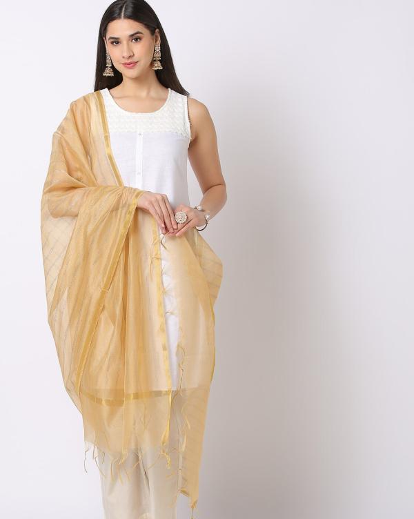 Striped Dupatta with Tassels JioMart