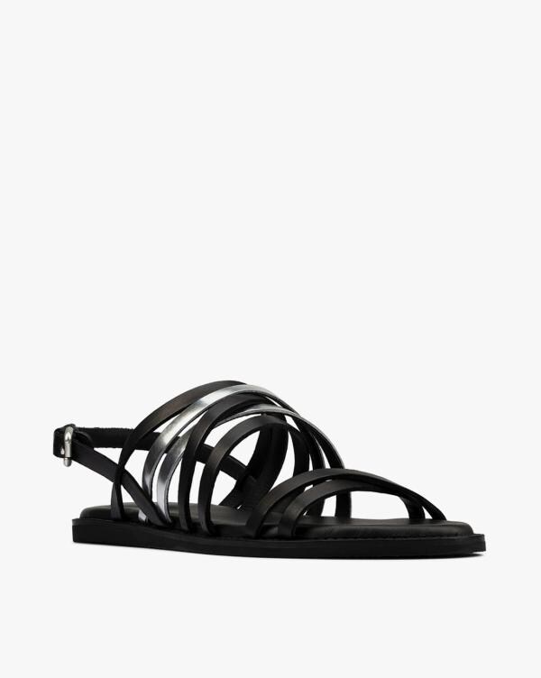 Leather MultiStrap Flat Sandals JioMart