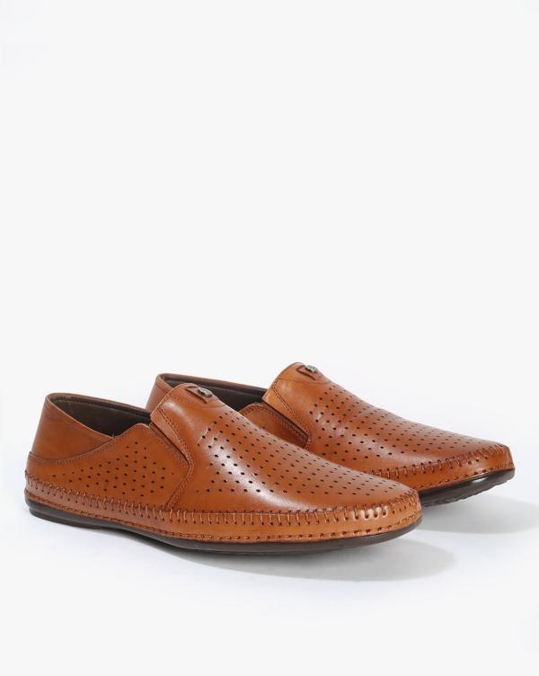 perforated slip on shoes