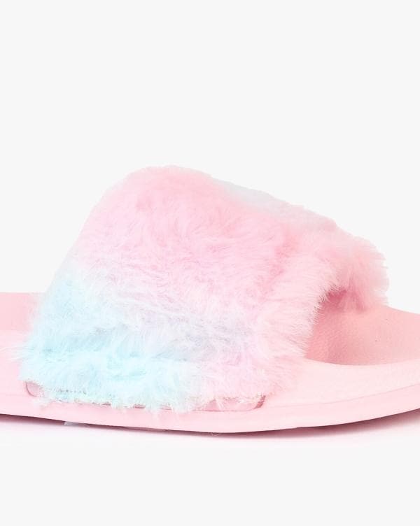 designer fur slides