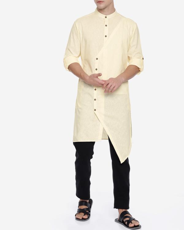 Panelled Kurta with Mandarin Collar JioMart