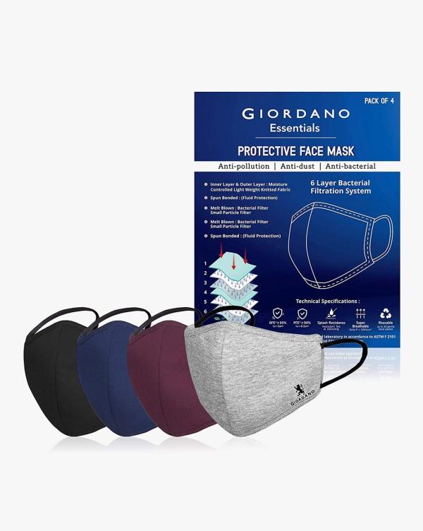 Pack of 4 Reusable Masks JioMart