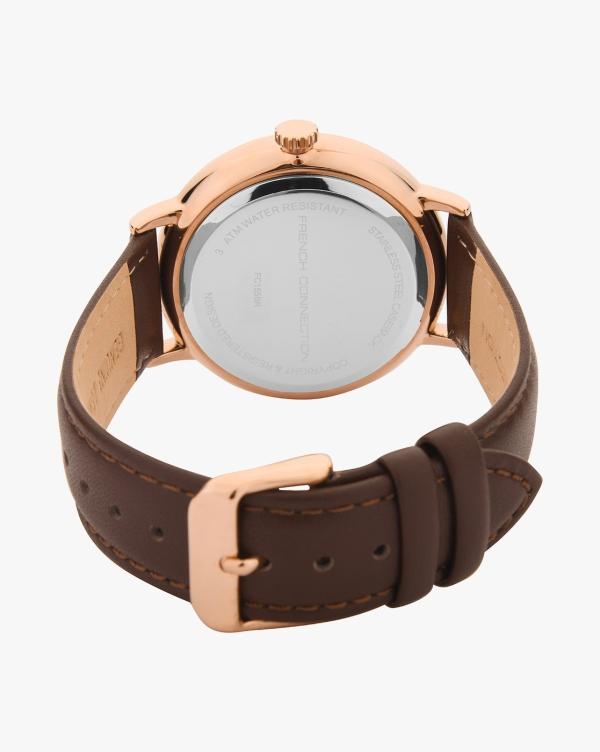 FC155BR Analogue Wrist Watch with Leather Strap JioMart