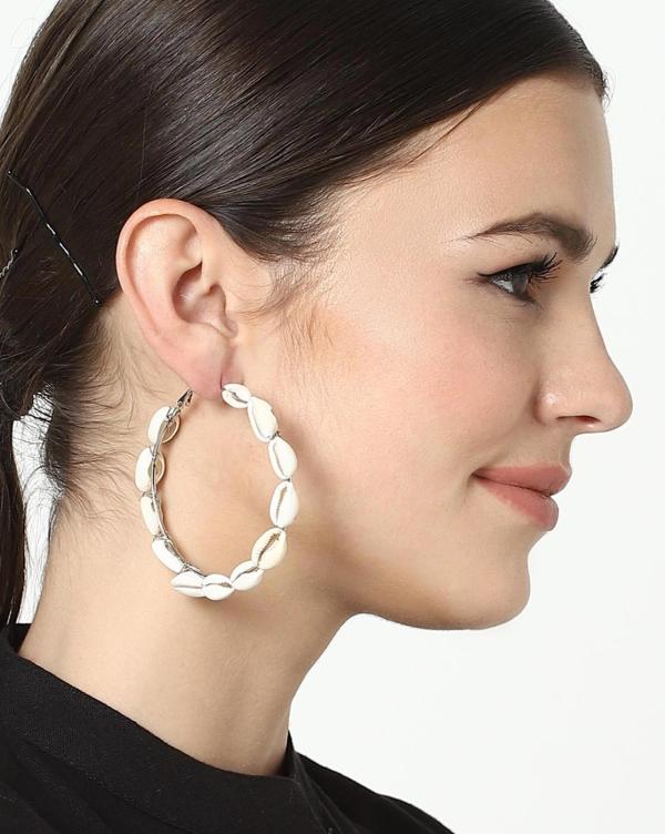 Set of 4 Embellished Hoop Earrings JioMart
