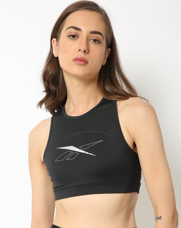 Printed Sports Bra with Racer Back JioMart