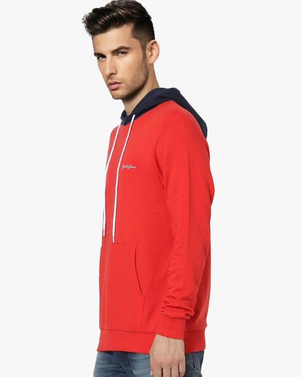 Slim Fit Hoodie with Ribbed Hems JioMart
