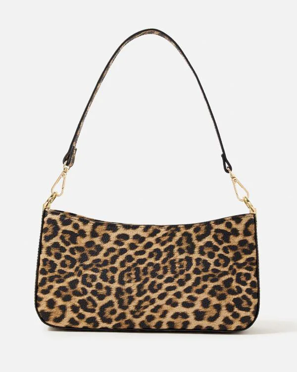 Animal Print Shoulder Bag with Detachable Strap JioMart