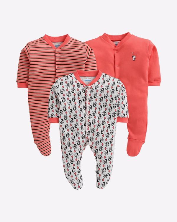 Pack of 3 Printed Sleepsuits JioMart