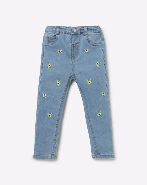 Floral Embroidered Jeans JioMart