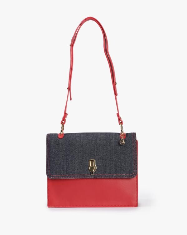 Colourblock Sling Bag with Zip Closure JioMart