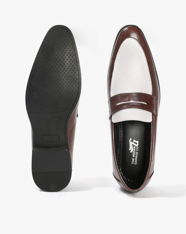 pointed toe penny loafers