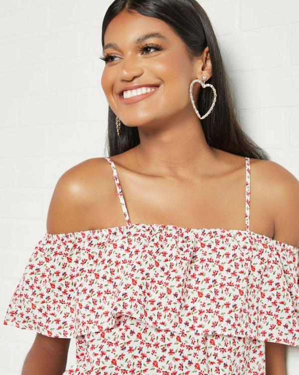 Floral Print offShoulder Top JioMart