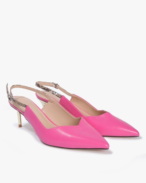 pointed toe slingback kitten heels