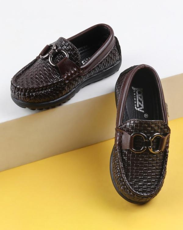 BasketWeave Patterned Bit Loafers JioMart