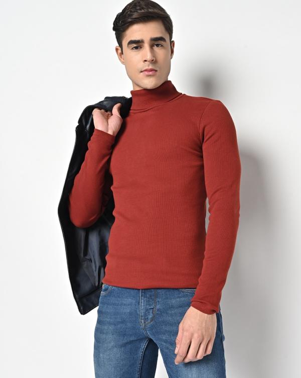 Slim Fit Turtleneck TShirt JioMart
