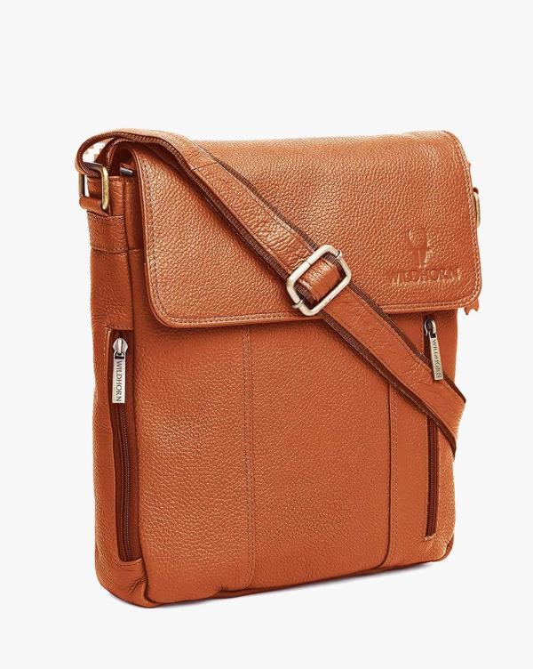 Leather Messenger Bag with Adjustable Strap JioMart