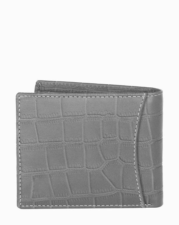 CrocEmbossed Leather BiFold Wallet JioMart