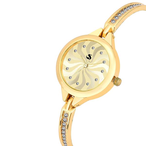 The Shopoholic Analog Gold Dial Gold Strap Watch For Women JioMart