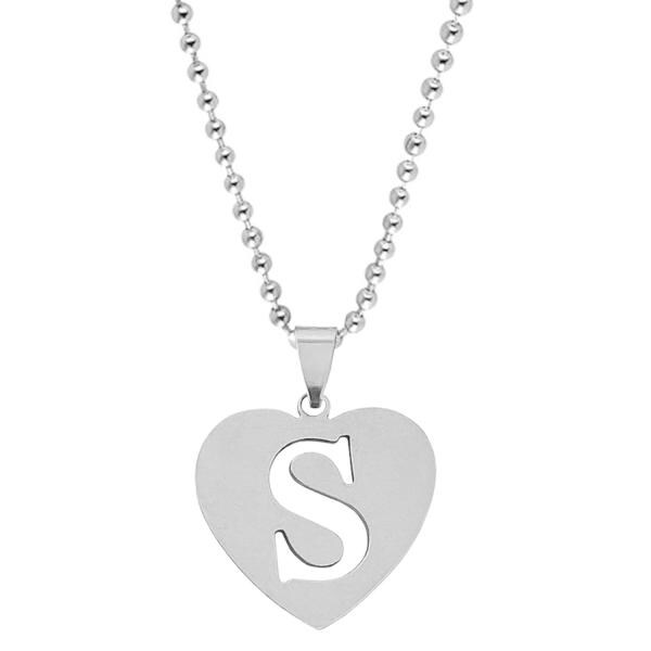 M Men Style English Alphabet Initial Charms Letter Initial S Silver
