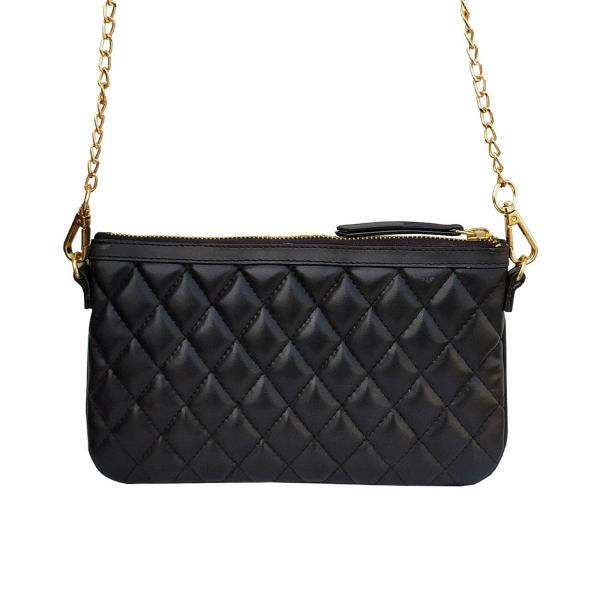 Aquatan Black crossbody Quilted Zip closure Tote Bag for Women JioMart