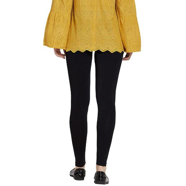 Go Colors Women Black Solid Stretch Leggings JioMart