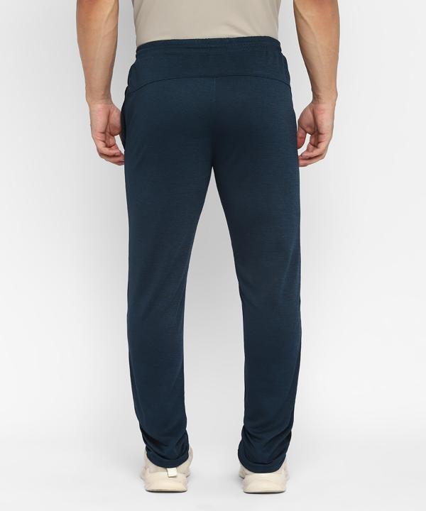 Furo Teal Blue Solid Regular Fit Polyester Sports Track Pant For Men