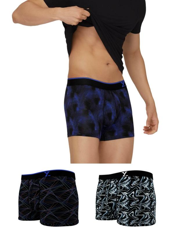 XYXX Men's Multicolor Printed Micromodal Pack of 3 Trunks JioMart