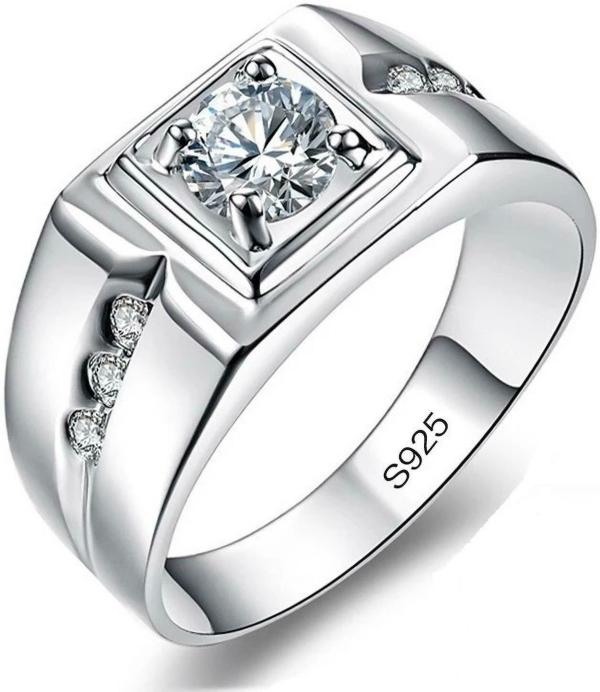 MYKI SilverPlated Stainless Steel Classic Ring (Men) JioMart