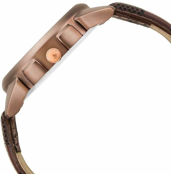 black dial brown strap