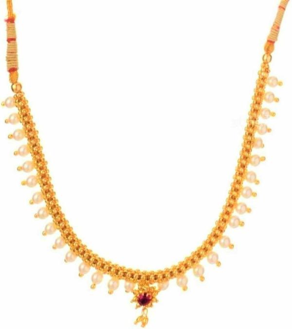 NIMZ Gold Plated Metal Necklace Yellow (Girls And Women) JioMart