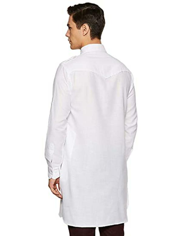 Royal Kurta Mens White Cotton Short Kurta (44) JioMart