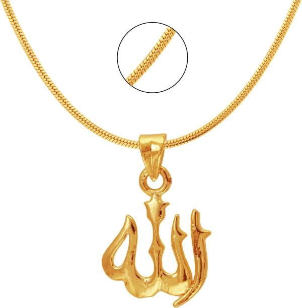 Mahi Gold Plated Alloy, Brass Allah Pendant For Men & Women JioMart