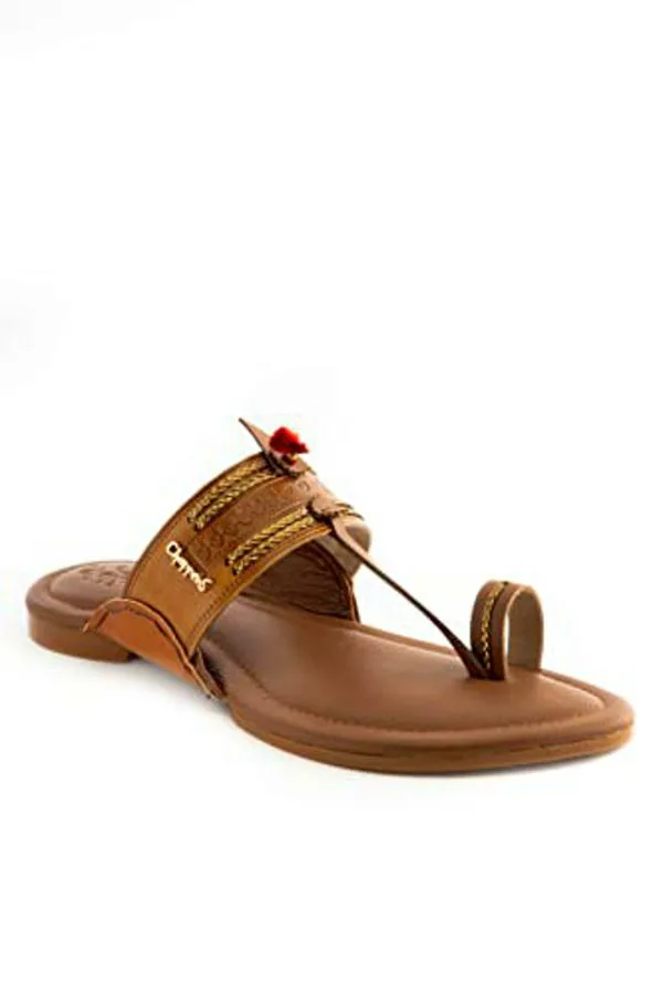 Chappers Men's Leather Royal Kolhapuri Slippers JioMart