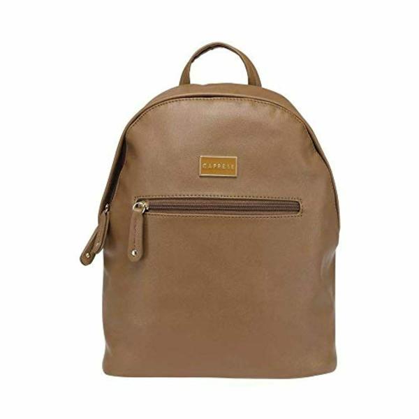 Caprese Brown Faux Leather Backpack JioMart